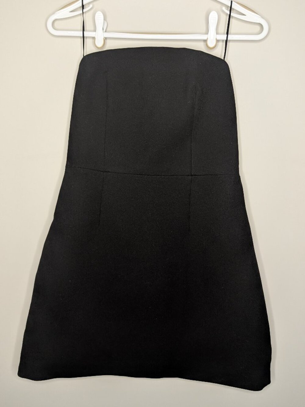 Zara Worn Once Black Strapless Mini Dress Size XS
